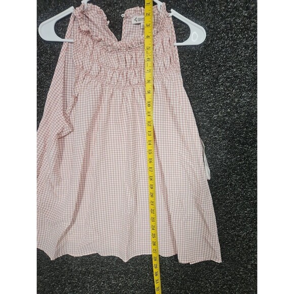 Nanette Lepore Women's Pink Neck Sleeveless Blouse Tank Check Gingham Size XL - Picture 5 of 9